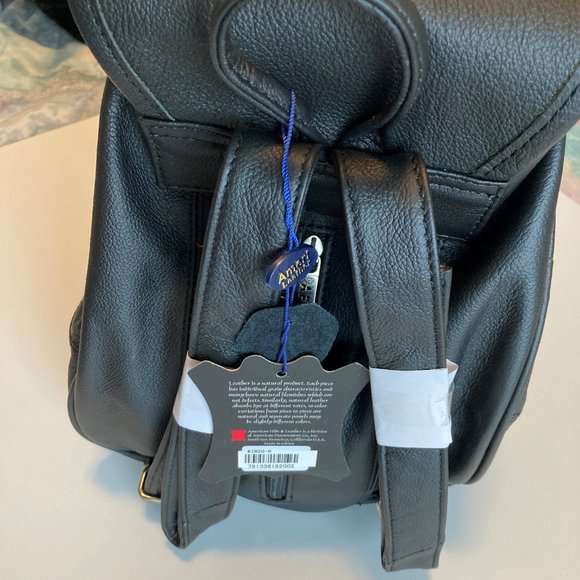 Amerileather Backpack Purse - Black - NWT main image 4